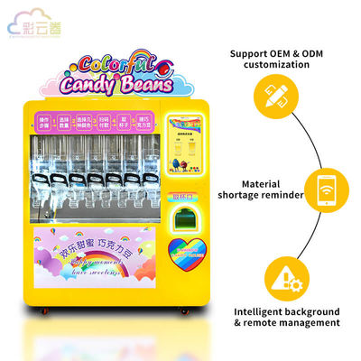 Compact Candy Dispenser Vending Machine Customized Color For Shopping Mall