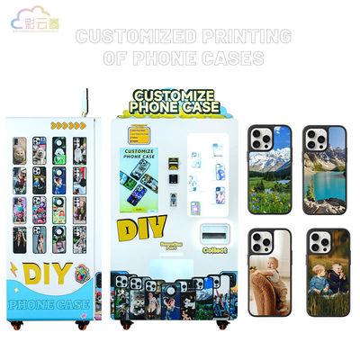 White Custom Phone Case Vending Machine 630 Capacity For Retail Stores