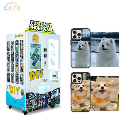 AC 220V/50HZ Power Supply Phone Case Printing Vending Machine in White Color for Plastic Cases