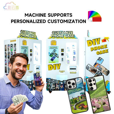 3 Minutes Per Case Phone Case Printing Vending Machine with Variable Ink Droplet Technology White Or Customized Color