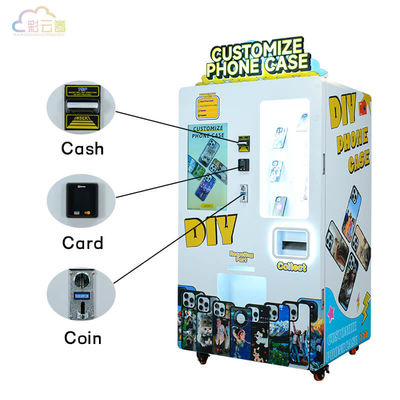 27-Inch/32-Inch Wave Crystal Display Touch Screen Mobile Payment Vending Machine for Printing Mobile Phone Cases Anywhere