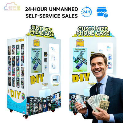 350kg Phone Case Printing Vending Machine with WiFi/Ethernet Network Connection and 1440Dpi Printing Resolution