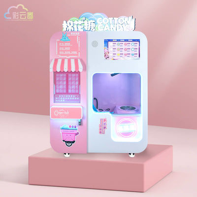 Metal Acrylic Plastic Cotton Candy Floss Vending Machine Customized Color