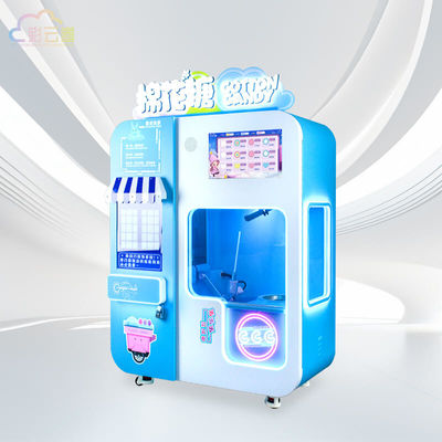3000W Automatic Candy Floss Vending Machine For Pink / Blue Cotton Candy Delights
