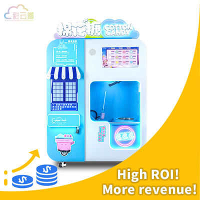 Automatic Cotton Candy Making Machine LCD Screen Candyfloss Vending Machine