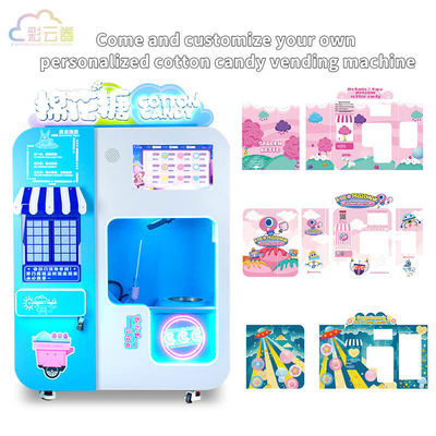 Flower Cotton Candy Vending Machine 110V 220V Easy Clean 1.5-2 Minutes Production Capacity