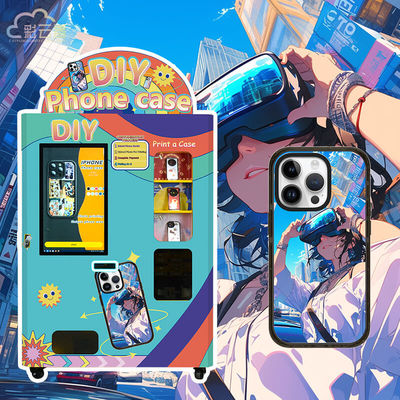 300kg White Steel Phone Case Printing Vending Machine With 1.5Pi Droplet