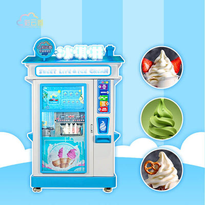 Compact Easy Operate Ice Cream Vending Machine Automatic Logo Accept