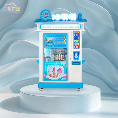 Soft Ice Cream Vending Machine Automatic Customized Logo Accept
