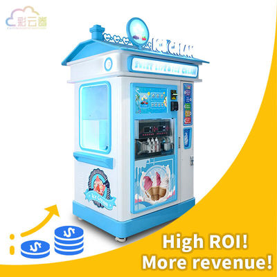 Shopping Mall Ice Cream Vending Machine Commercial  L126*W100*H266cm Size