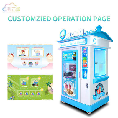 Coin Operated Ice Cream Vending Machine Automatic With 28L Cup Capacity / SDK Function