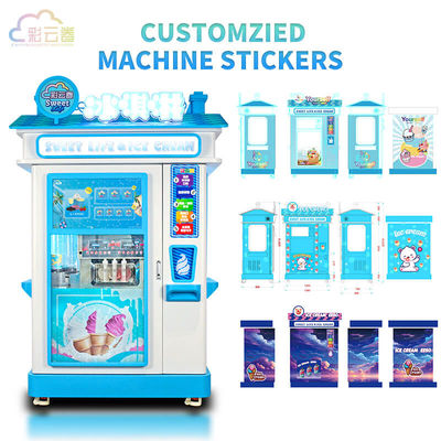 White Automatic Coin Operated Ice Cream Machine Vending With SDK Function