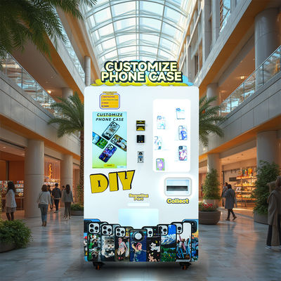 Heavy-Duty Steel Mobile Phone Case Printing Kiosk L113*W87*H220cm for B2B Buyer