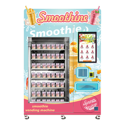 Bill Payment Method English Language Options Touch Screen Display Smoothie Vending Machine with Stainless Steel Construction