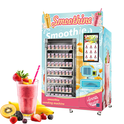 Frozen Fruit Smoothie Vending Machine with Touch Screen Display and Bill Payment Method