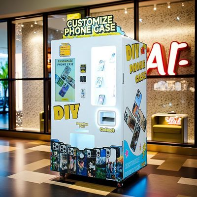 Compact 1500mm x 800mm x 600mm Phone Case Printing Vending Machine with 27-Inch/32-Inch Wave Crystal Display and 4G/Wi-Fi Network Connection