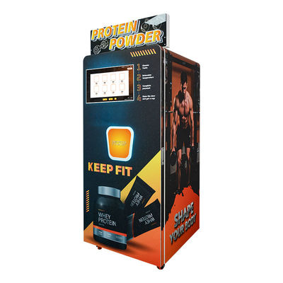 Protein Powder Vending Machine with 27-inch Touch Screen Display for Instant Nutrition Delivery and Multiple Temperature Options