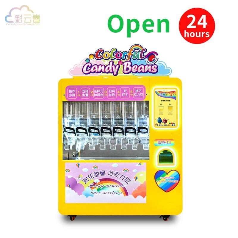 Floor Standing Candy Dispenser Vending Machine With Metal Acrylic Plastic Materials