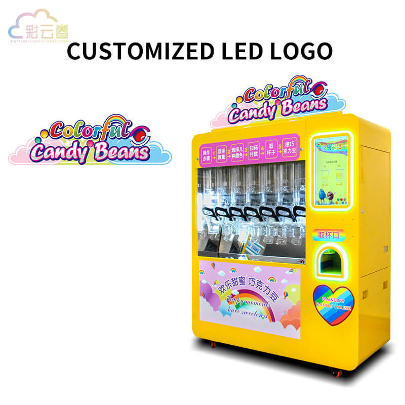Color Candy Bean Vending Machine Coin Operated 5.6Kg Capacity