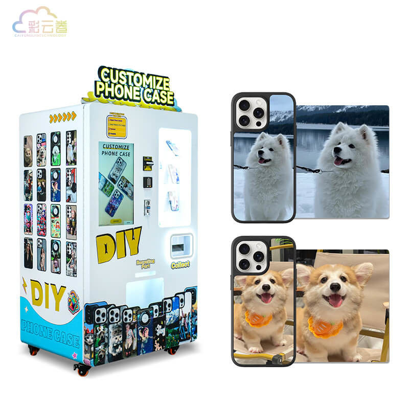 AC 220V/50HZ Power Supply Phone Case Printing Vending Machine in White Color for Plastic Cases