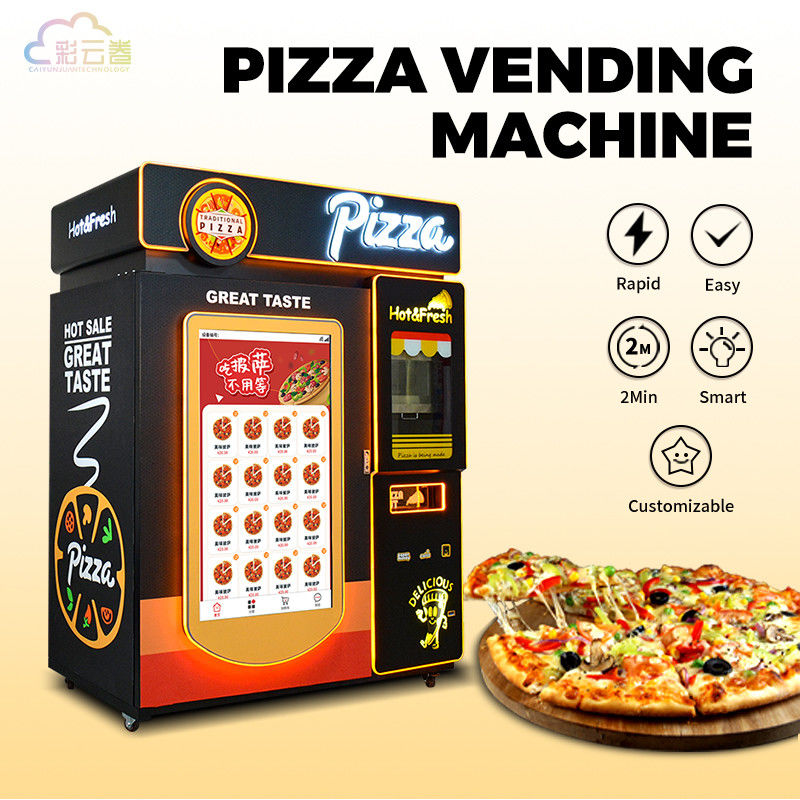 Automatic Pizza Vending Machine Custom Color With 32 Inch / 55 Inch Screen