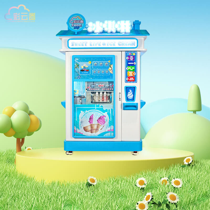 Easy Payment White Ice Cream Vending Machine 28L / 240 Cups