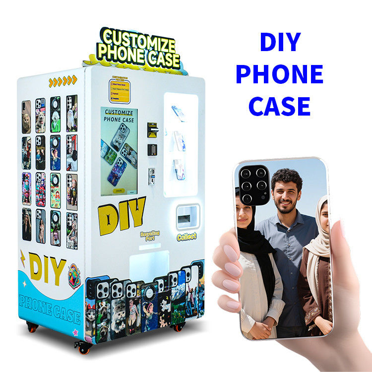 Printing Resolution DIY Phone Case Vending Machine Touch Screen Display and 32-inch Wave Crystal Display