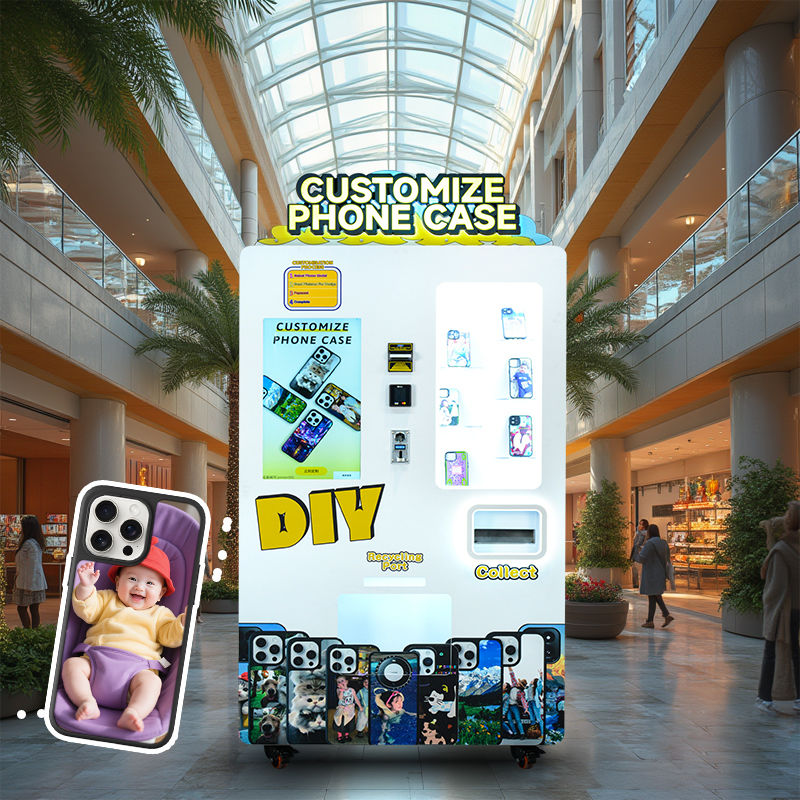 Customization Services Printing Resolution Phone Case Printing Vending Machine for Malls 300kg Capacity