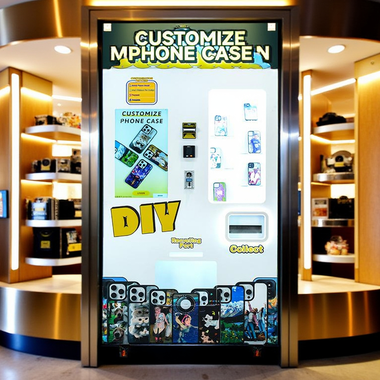 Phone Case Printing Vending Machine 1500x800x600mm Android OS