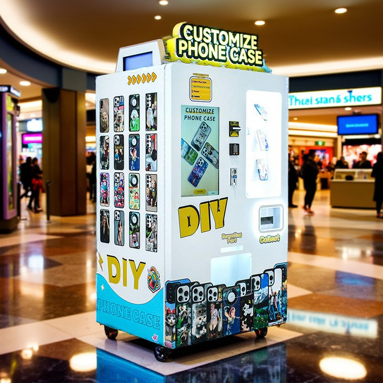 Compact 350kg Phone Case Printing Vending Machine with 4G/Wi-Fi Network and 220V Power Supply