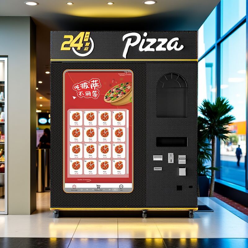 Smart Pizza Vending Machine Fast Food Robot Heating Cooking with SDK Credit Card & Coin Payment Multiple Payment Options