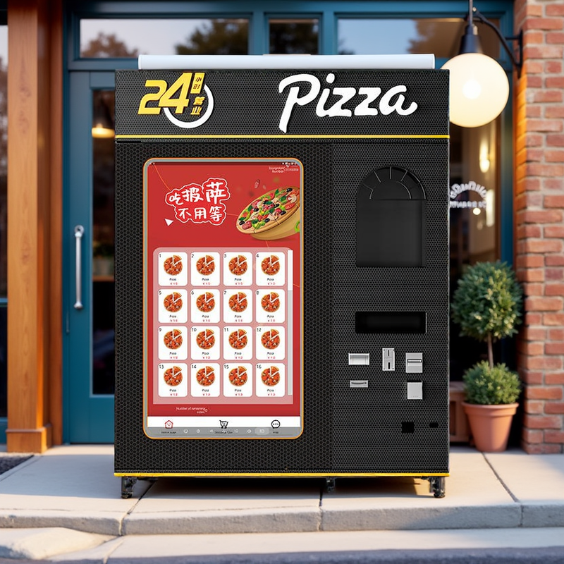 Fully Automatic Pizza Vending Machine with 32-inch Touch Screen and 3-5 Minute Cooking Time Multi-language Self-service Pizza Maker