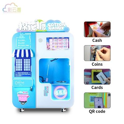 Fully Automatic Cotton Candy Machine In Mall Customized Fairy Floss Vending Machine