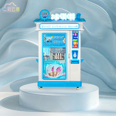 Fully Automatic Ice Cream Vending Machine Business For Shopping Malls