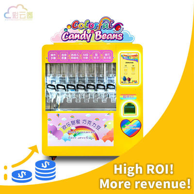 Steel Automatic Chocolate Sugar Beans Dispenser Machine For Shopping Centers