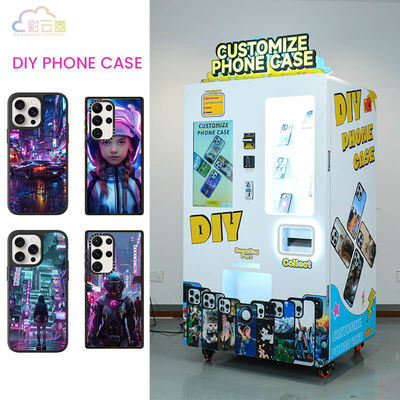 Convenient Metal Phone Case Printing Vending Machine Personalized With Coin Payment