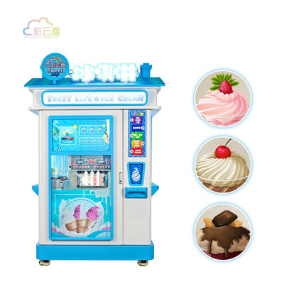 Self Service Ice Cream Vending Machine Business 220V 110V For Soft Ice Cream