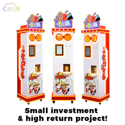 Fresh Popcorn Vending Machine With LCD Screen Display / Metal Acrylic Plastic Body