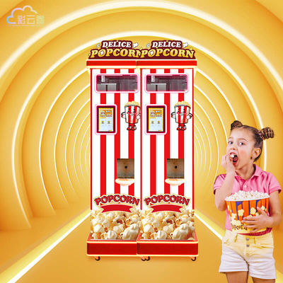 Red Auto Popcorn Machine 60 Servings Capacity For Train Stations